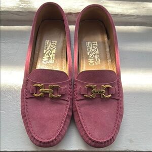 Salvatore Ferragamo Women's Pink Drivers/Loafers (Size: 9)